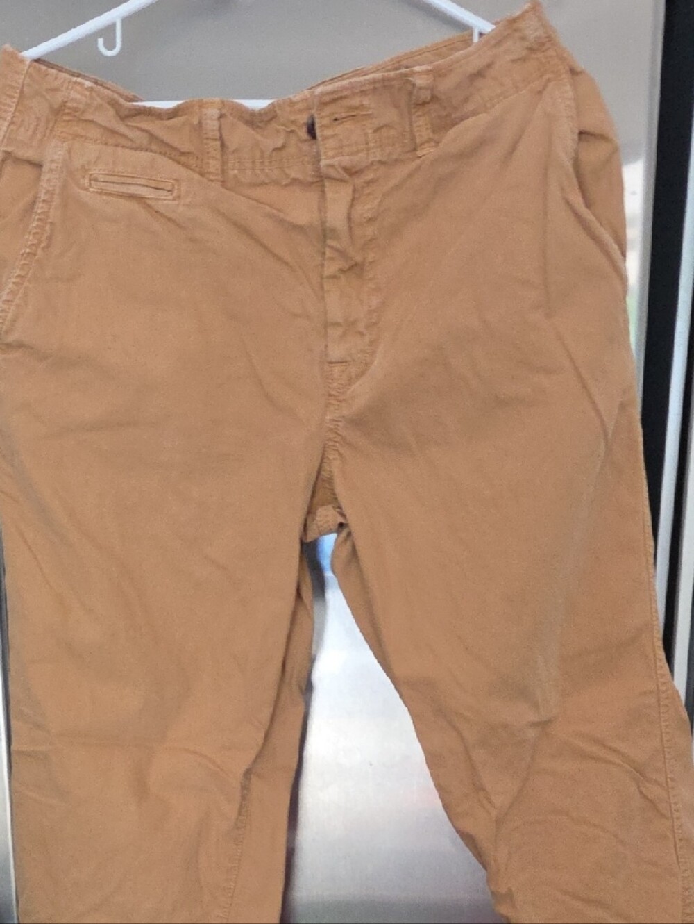 American Eagle Men's Casual Cotton Chinos in Tan Relaxed Fit